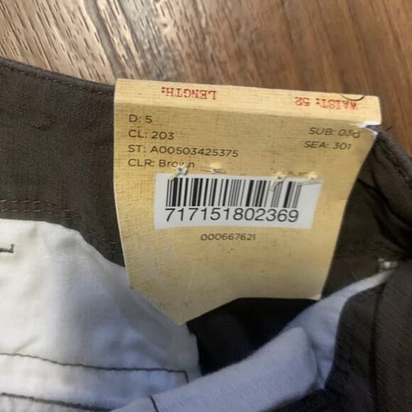 True Nation Men's Cargo Shorts in Washed Brown Size 52 NWT - Picture 5 of 10